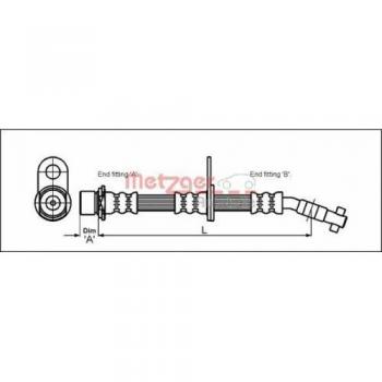 Metzger/K&K FT2166 Bremsrohr 4112166 – Kombinations­ausführung