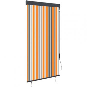 Parasol Mobile VidaXL 80x250 cm Vert-Orange (Jaune/Bleu)