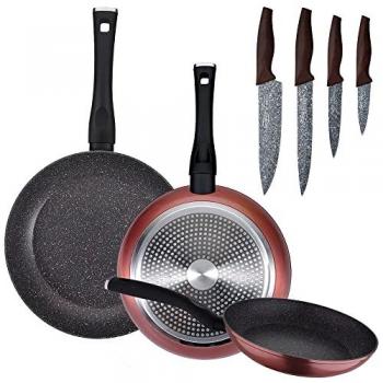 San Ignacio 7 pièces poêles et couteaux Ø20/24-28 cm