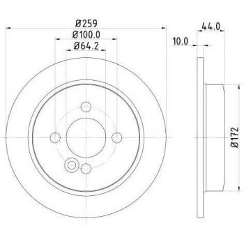 HELLA 8DD 355 115-261 Bremsrotor