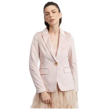 Orsay Crimson Pink Velvet Blazer