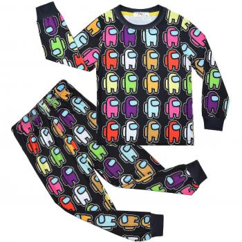 Pyjamas Noir 7 s Among Us – Ensemble Long pour Grand-Jeune