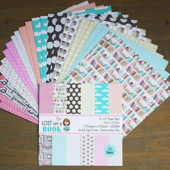 24Pcs Vintage Style Scrapbooking Papers