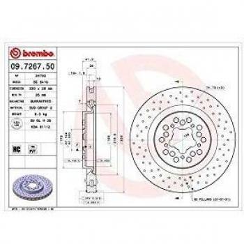 Disco freno Brembo 09726750
