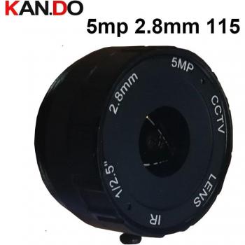 5MP 2.8mm Manual Focal Lens for CCTV with 115 Degree View