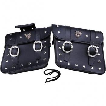 Bolsa de Sillín Lateral en Cuero PU para Harley