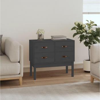 Vidaxl Mobile Consolle Grigia 90x40x78 cm in Legno Massello di Pino