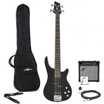 Chicago Bass Guitar + 15W Amp Pack Black