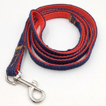 Jeans-Inspired Dog Harness with Leash