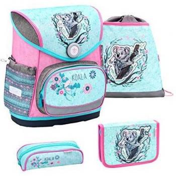 Belmil Schulranzen Set 4-teilig Koala für Mädchen 1-4 Klasse