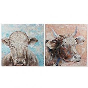 Kunstwerk DKD Home Decor Caw (100 x 3,5 x 100 cm) (2 Stück)