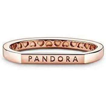 Anillo PANDORA Rose con diseño de barra y logo