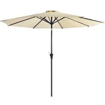 Ombrellone Beige per Giardino con Apertura Manovella