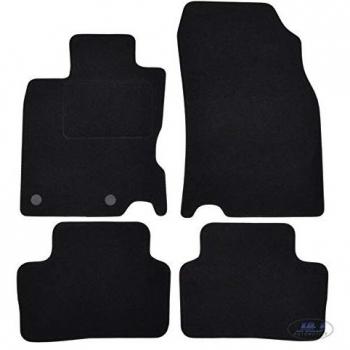Nissan Qashqai J11 zwarte velours vloermat met antisliplaag
