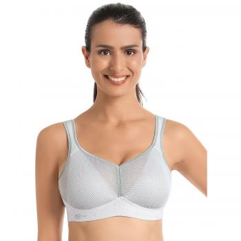 30AA White Wireless Air‑Vent Sports Bra – Anita