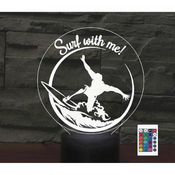 Lampe de Chevet Shao Shen 3D Surf 16 Couleurs LED