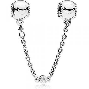 PANDORA JEWELRY Mod. EMBOSSED HEARTS SAFETY CHAIN