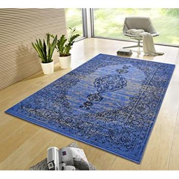 Teppich HANSE HOME Meridional Teppiche Gr. B: 160 cm 1 St., 9 mm, L: 230 cm, blau (jeansblau) Orientalisch, Orient, Kurzflor, Wohnzimmer, Schlafzimmer, Vintage