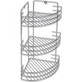 Stante di Metallo per Doccia 3 Sezioni VidaXL