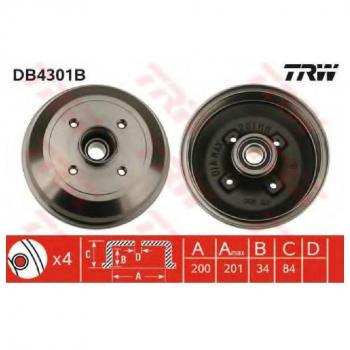 Tambor de freno TRW DB4301B