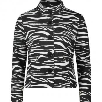Betty Barclay Damen Shirtjacke schwarz-creme 40