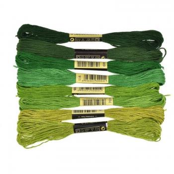 Hilo de Bordar KOKNIT 8 unidades, colores similares, puntada cruz, ideal para manualidades y costura