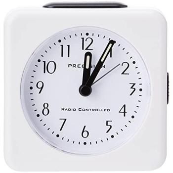 Radio Controlled Analogue Alarm Clock White