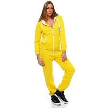 Gelber Gennadi Jumpsuit für Damen – Slim-Fit Jogger-Overall