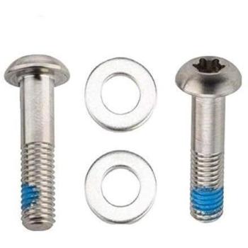 Stainless Steel SRAM T25 Mounting Bolt Set – Flat, 22mm, Noir
