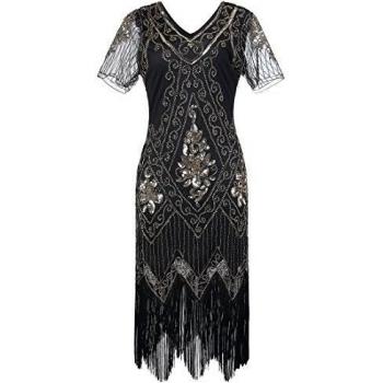 1920s Jazz Age Sequin Flapper Dress – XXL