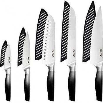 Chef’s Edge Gradient Black Knife Set – Satin Blade