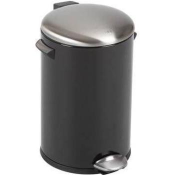EKO Belle Deluxe Pattumiera A Pedale 12L Nero/Inox Opaco