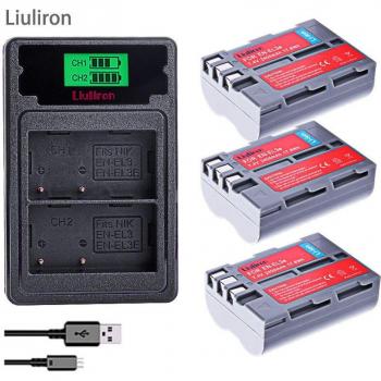 Chargeur LCD avec 4 batteries EN-EL3E pour Nikon