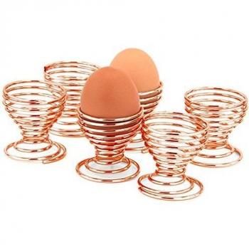 Elegant Copper Egg Cups for Hard Boiled Eggs