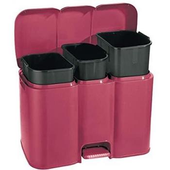 Pattumiera Patty 3 Scomparti Colore Rosso