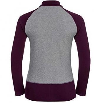 Chaqueta de Forro Polar Odlo Midlayer Full Zip Snowbird Mujer Gris Jaspeado Coral-Pickled Beet Tamaño Large