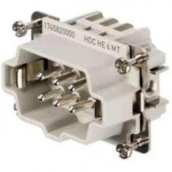 Weidmüller Connecteur Série HE – 6 Contacts – 24 A – Mâle