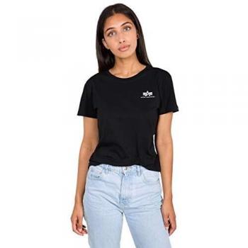 Alpha Industries Damen Basic T-Shirt mit kleinem Logo