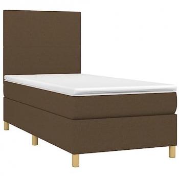 Lova Luxe Sleep Set: Spring Mattress, Pad & LED – Brown, 90x200