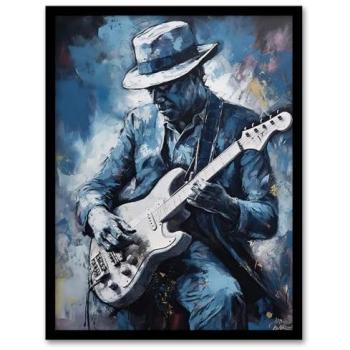 Guitarist Blues Session Wall Art