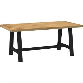Prolenta Royal – Table à manger 180 x 90 x 75 cm, pieds A en bois massif