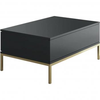 Mesa de café efecto madera antracita 90x60