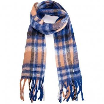 Lana & Frange – Echarpe de Mujer 40x210cm en Tonos Azules