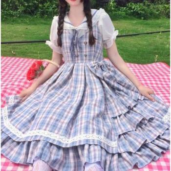 Vestido Infantil a Cuadrados