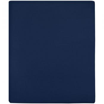 Navy Blue Jersey Fitted Sheets 90x200 cm Cotton vidaXL