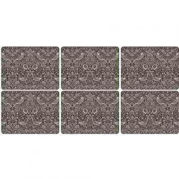 Morris & Co Pure Strawberry Thief Table Mats Set of 6