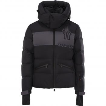 Moncler Black Hooded Toss Jacket for Men