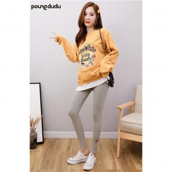 Pantalones Leggings de Algodón para Maternidad Poungdudu