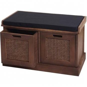Staufach‑Bank MCW J49 47×75×40 cm – Braun, schwarz