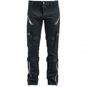 Vixxsin Black Carsten Gothic Trousers for Men (W30L32 to W38L34)